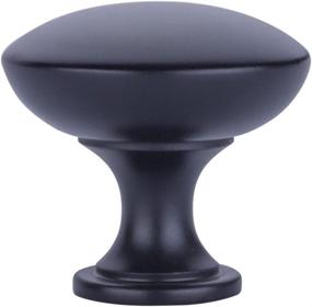 img 2 attached to 🔘 10-Pack of Amazon Basics 1.18-inch Diameter Round Cabinet Knobs in Flat Black Finish