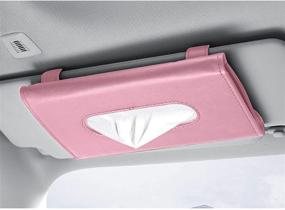 img 4 attached to Hewheat Tissue Holder Leather Vehicle Interior Accessories