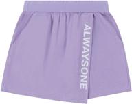 🎾 alwaysone girls tennis skirt shorts - novelty athletic workout skirts for ages 3-12 logo