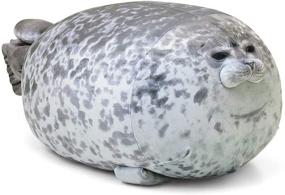 img 4 attached to Grey XLarge Rainlin Cute Blob Seal Pillow - Round Chubby Seal Plush Toy Soft Hug Cushion Stuffed Cotton Animal Pillow