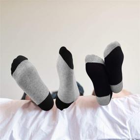 img 1 attached to 🧦 15 пар **Невидимых носков для мальчиков/девочек**-подростков – низкорасположенные, полуподушечные атлетические носочки для юных детей от 1 до 10 лет