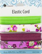 versatile cousin diy fold purple floral wide band elastic ribbon: green/pink – effortless crafting at its finest logo