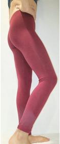 img 3 attached to 👧 Girls' Stretch Cotton Bodysuit and Soft Cotton-Spandex Leggings Tights: Skinny Fit, Full-Length