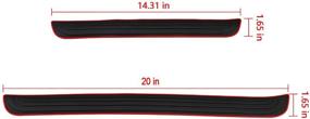 img 3 attached to 🚘 Автодобро Пороги дверей для автомобиля - Универсальные 4 шт., Черные/красные защитные накладки отца, панель крышки, защитные стикеры.