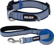 azuza reflective dog collar and leash set for small, medium, and large dogs - padded collar with matching leash for enhanced safety логотип