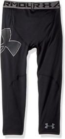 img 3 attached to 👖 Ultimate Performance: Under Armour Boy HeatGear Logo ¾ Leggings