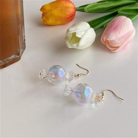 img 1 attached to 🍭 ANDPAI Funny Cute Colorful Sweet Glass Candy Dangle Drop Earrings: Creative Chic Simulation Food Jewelry for Women & Girls