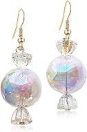 🍭 andpai funny cute colorful sweet glass candy dangle drop earrings: creative chic simulation food jewelry for women & girls logo