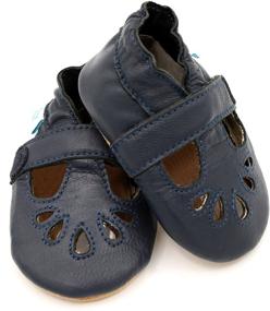 img 2 attached to Dotty Fish Leather Shoes Girls Apparel & Accessories Baby Girls in Shoes