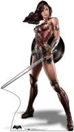 🦸 премиум кардбордная стойка для вырезания: живой размер женщины-чуда - бэтмен против супермена: на заре справедливости (2016 год) логотип