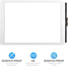 img 3 attached to 📱 iPad Pro 12.9 2015 1st Generation A1652 A1584 Touch Screen Replacement Kit | Touchscreen Digitizer Sensor Panel Lens + Tempered Glass + Free Repair Tools (White) | Compatible with iPad Pro 12.9 2015 1st Gen (Without LCD)