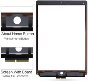 img 2 attached to Набор для замены сенсорного экрана iPad Pro 12,9 2015 1-го поколения A1652 A1584 | Замена сенсорной панели дигитайзера + закаленное стекло + бесплатные инструменты для ремонта (белый) | Совместим с iPad Pro 12,9 2015 1-го поколения (без ЖК-дисплея)