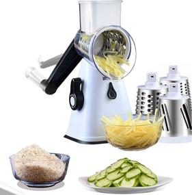 img 4 attached to Mandoline Interchangeable Vegetable Grinder Shredder