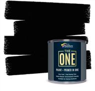 the one paint & primer: ultimate furniture, cabinet, front door, wall paint - durable and quick drying craft paint for interior/exterior (black, matte finish, 8.5oz) logo