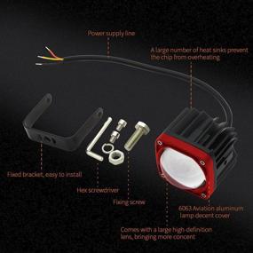 img 2 attached to Motorcycle Driving Waterproof OffRoad Auxiliary Lights & Lighting Accessories