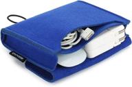 👜 efficient felt storage bag: nidoo portable protective case for macbook power adapter, accessories, devices, cables, power bank, blue logo