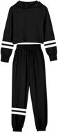 👧 batermoon girls' clothing: stylish hooded sweatsuits, sweatshirts, and sweatpants for trendy girls logo