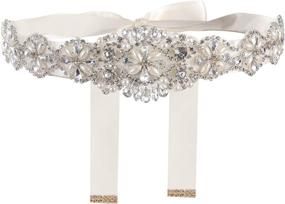 img 4 attached to 💎 Yanstar Stunning Handmade Rhinestone Bridal Belt - Elegant Sash Belt for Bridesmaid Dress