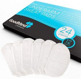 img 4 attached to 👕 24pcs/12pairs Underarm Sweat Pads: Stay Fresh, Protect Shirt from Sweat Spots or Stains, Combat Excessive Sweating with Disposable Individually Packed Cotton Pads.