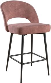 img 2 attached to 🪑 CosmoLiving Dark Blush Pink Velvet Upholstered Counter Bar Stool