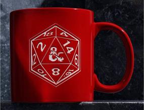 img 3 attached to 🎲 Officially Licensed Etched DnD Mug - Red Ceramic Coffee Mug with DnD Logo & 20 Sided Die - Dual Design - Perfect Dungeons and Dragons Gift (20oz)