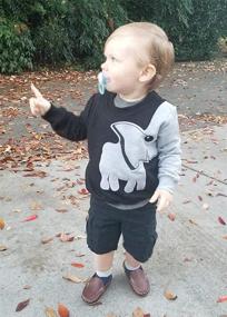 img 3 attached to Sleeve Toddler Elephant Sweatshirt Pullover Boys' Clothing