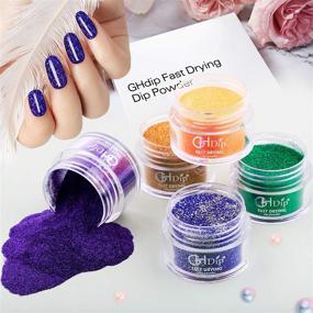 img 3 attached to 💅 Получите блестящие ногти с набором для начинающих GH Dipping Powder - 12 цветов глиттера для ногтей для впечатляющего маникюра (база, верхнее покрытие и активатор не включены) G6605.