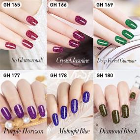 img 1 attached to 💅 Получите блестящие ногти с набором для начинающих GH Dipping Powder - 12 цветов глиттера для ногтей для впечатляющего маникюра (база, верхнее покрытие и активатор не включены) G6605.