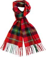 🧣 stylish scottish cashmere scarves: trendy multi-color christmas men's accessories logo