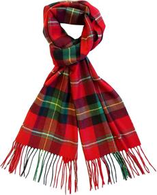 img 4 attached to 🧣 Stylish Scottish Cashmere Scarves: Trendy Multi-Color Christmas Men's Accessories