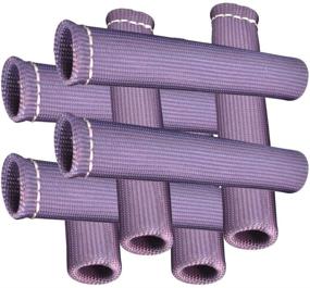 img 3 attached to 🔥 SBC BBC 1200° Spark Plug Wire Boots Heat Shield Protector Sleeve - Set of 8 PCS, Purple
