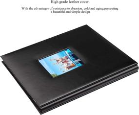 img 3 attached to 📸 Black Leather Self-Adhesive Photo Album with Magnetic Pages - Ideal Family Scrapbook for Christmas, Wedding, Birthday, Valentine’s Day Gifts - Holds 3X5, 4X6, 5X7, 6X8, 8X10 Photos