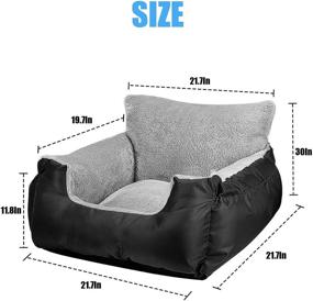 img 3 attached to 🐶 Convenient and Safe Dog Car Seat with Storage Pocket, Safety Leash, and Washable Cover - Ideal for Small Dogs