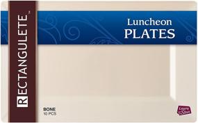 img 4 attached to Rectangulete Rectangle Bone Luncheon Disposable