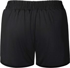 img 3 attached to 🏃 Fulbelle Women's Running Athletic Shorts with Double Layer Elastic Waist and Convenient Pockets