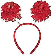 🎉 amscan red pom pom yarn springs head bopper, 9" x 4.5 логотип