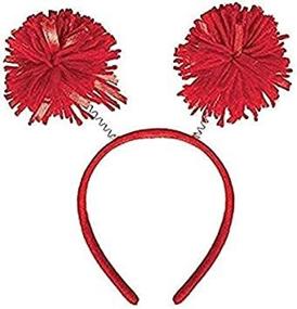 img 4 attached to 🎉 Amscan Red Pom Pom Yarn Springs Head Bopper, 9" x 4.5