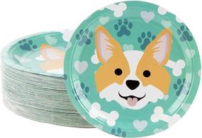 img 4 attached to Disposable Plates 80 Count Supplies Appetizer Household Supplies and Paper & Plastic