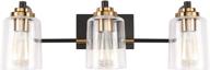 🛁 solfart vintage 3-head bath vanity light: stylish glass shade fixture for modern bathroom decor (bulb not included) логотип