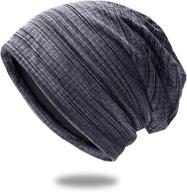 trendy stylish beanie: premium knit fabric, breathable & elastic skull cap hat logo