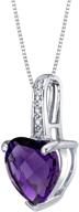 genuine amethyst diamond pendant carats logo