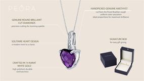 img 2 attached to Genuine Amethyst Diamond Pendant Carats