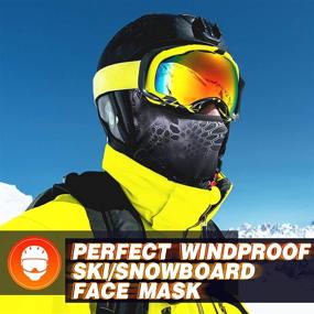 img 1 attached to 🎭 Venswell 3D Balaclava Ski Mask for Ultimate Coolness: Skull Animal Full Face Mask Ideal for Cycling, Motorcycle Riding, and Halloween Fun!