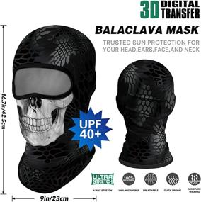 img 2 attached to 🎭 Venswell 3D Balaclava Ski Mask for Ultimate Coolness: Skull Animal Full Face Mask Ideal for Cycling, Motorcycle Riding, and Halloween Fun!