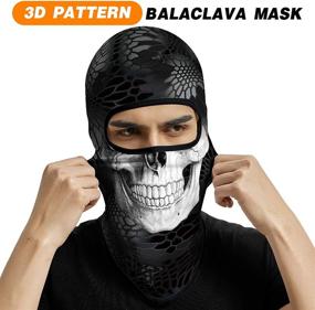 img 3 attached to 🎭 Venswell 3D Balaclava Ski Mask for Ultimate Coolness: Skull Animal Full Face Mask Ideal for Cycling, Motorcycle Riding, and Halloween Fun!