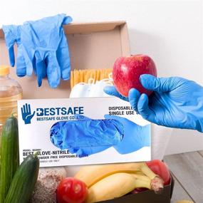 img 2 attached to 🧤 Premium Quality Large Nitrile Gloves - Pack of 100 | Powder-Free, Latex-Free | Size Large