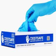 🧤 premium quality large nitrile gloves - pack of 100 | powder-free, latex-free | size large logo