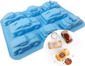 img 4 attached to 🚗 MoldFun Large Silicone Mold Tray for Baking, Jello, Chocolate, Ice Cubes & More - Car Soap Mold, 12.6" x 9.5