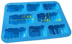 img 3 attached to 🚗 MoldFun Large Silicone Mold Tray for Baking, Jello, Chocolate, Ice Cubes & More - Car Soap Mold, 12.6" x 9.5