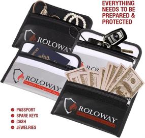 img 1 attached to 🔥 Fireproof Money Bag Set, Small Non-itchy Wallet Bag (5 x 8 inches) for Valuables - Passport, Currency &amp; Keys, Cash Fireproof Bag (2-Pack)